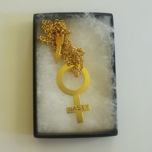 Girlprops Nasty Woman Gold Symbol Pendant Necklace